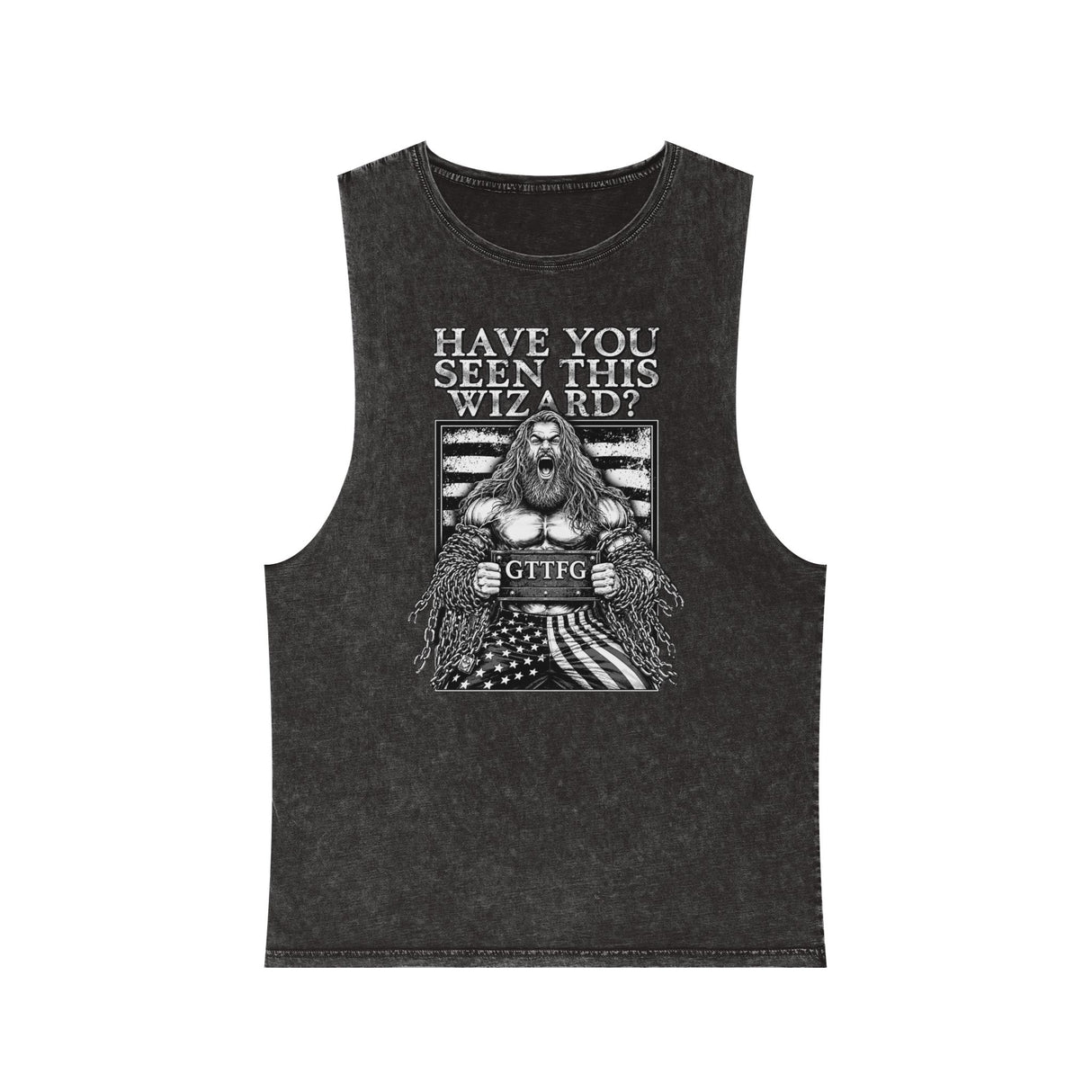 Have You Seen This Wizard? Stonewash Tank Top