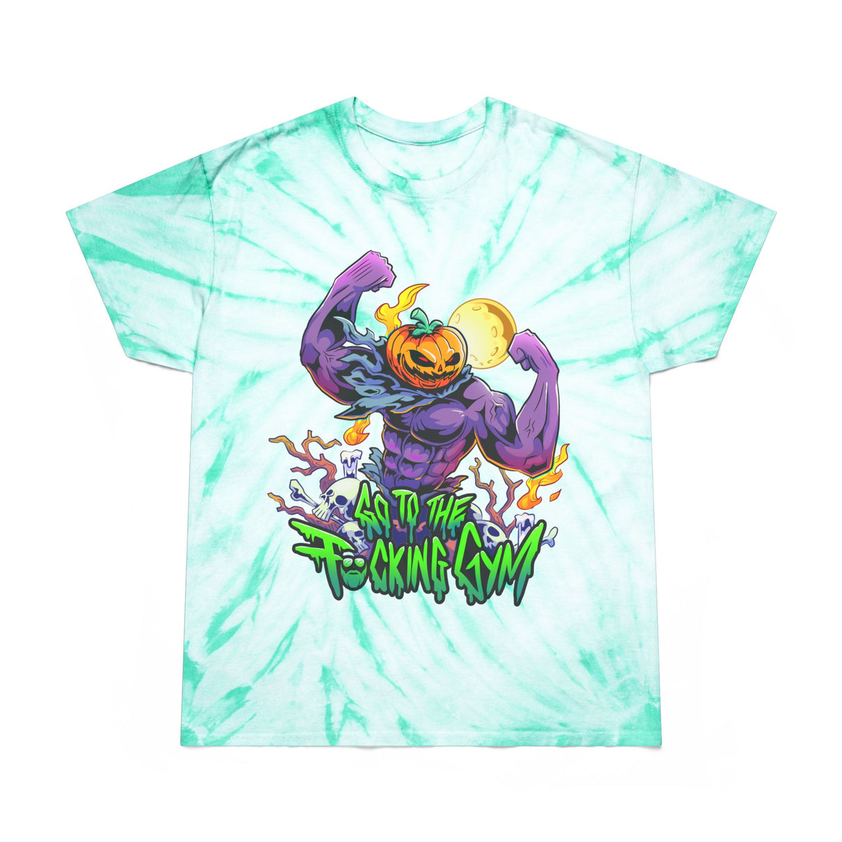 Go To The F*cking Gym Pumpkin Head Tie-Dye T-Shirt