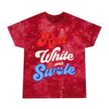 Red, White and Swole (Groovy) Tie-Dye T-Shirt