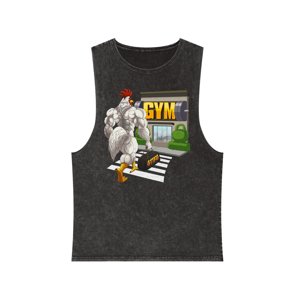 Why Did The Chicken Cross The Road Stonewash Tank Top