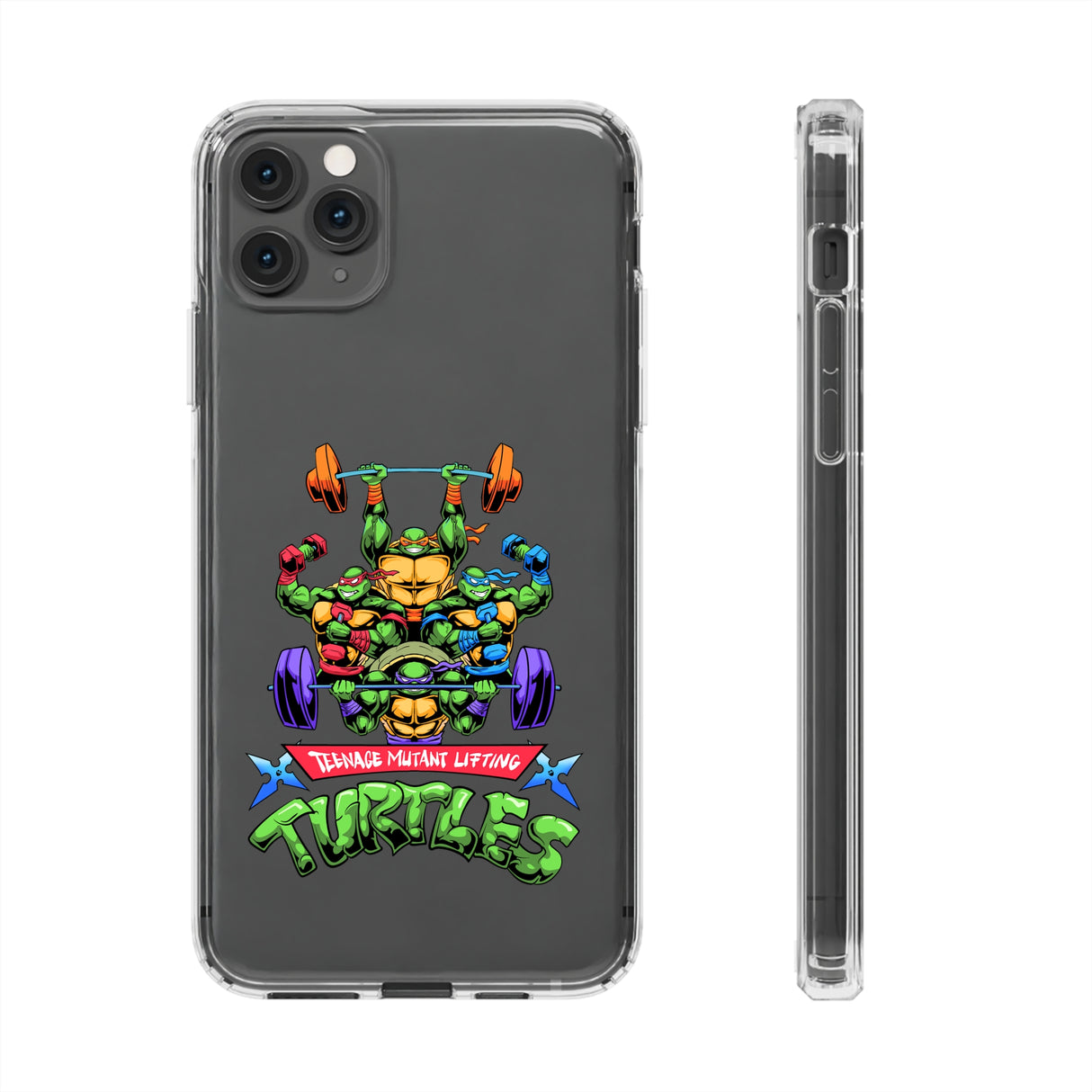 Teenage Mutant Lifting Turtles Clear Case for iPhone