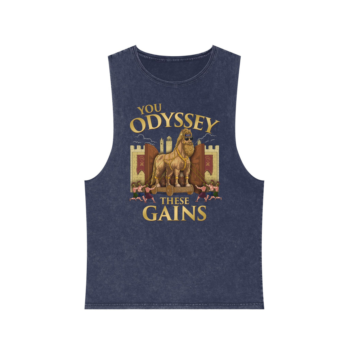 You Odyssey These Gains Stonewash Tank Top