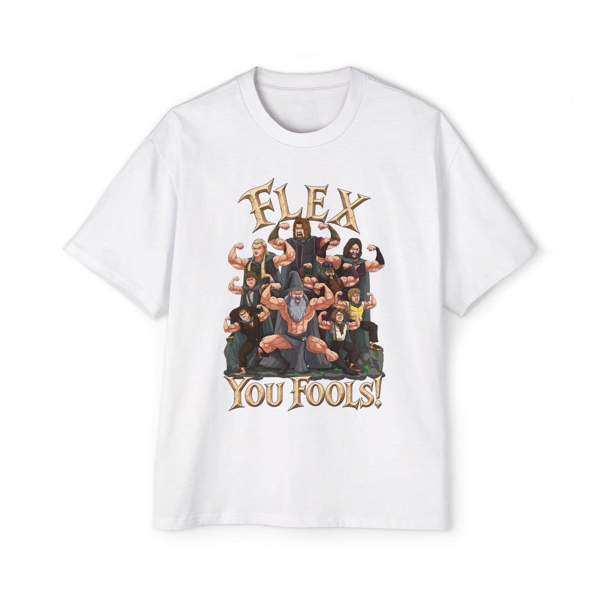 Flex You Fools Heavy Oversized Tee