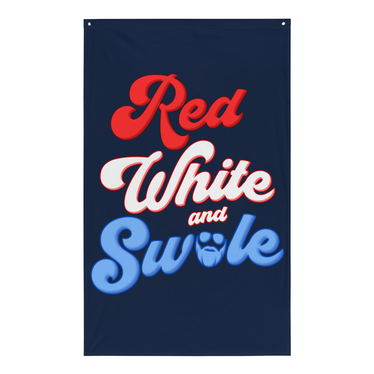 Red, White and Swole (Groovy) Flag