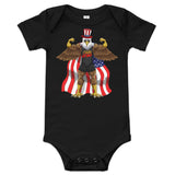 Flexing Bald Eagle Baby Onesie