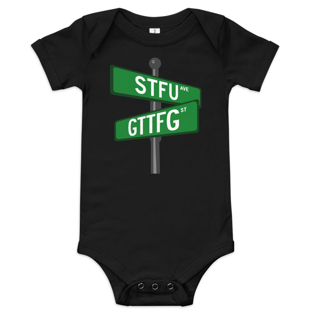 Corner of STFU and GTTFG Baby Onesie