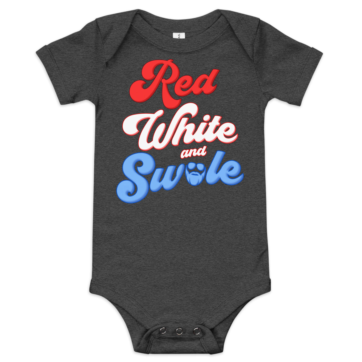 Red, White and Swole (Groovy) Baby Onesie