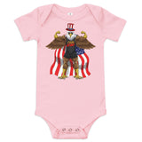 Flexing Bald Eagle Baby Onesie