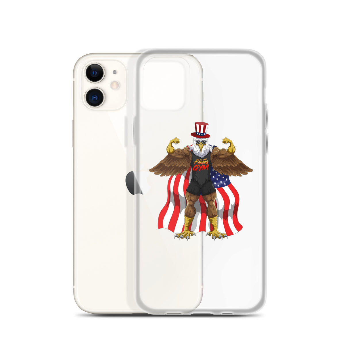 Flexing Bald Eagle Clear Case for iPhone®