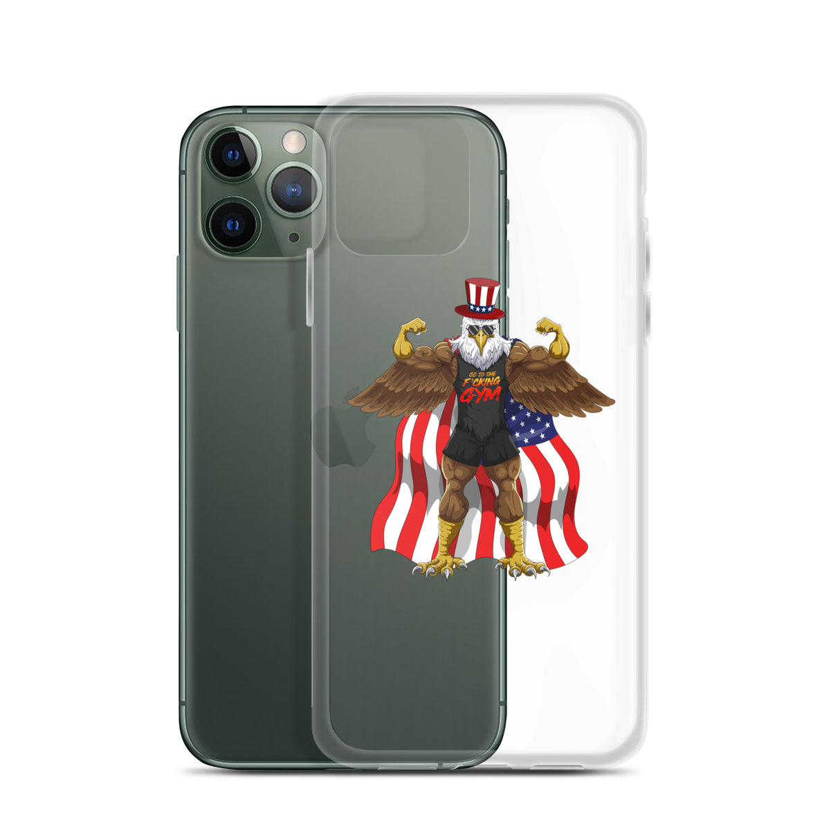 Flexing Bald Eagle Clear Case for iPhone®