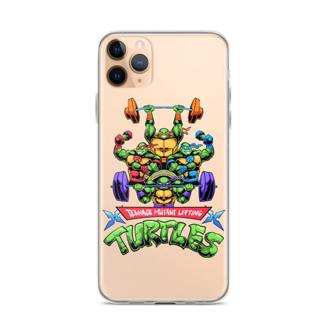 Teenage Mutant Lifting Turtles Clear Case for iPhone