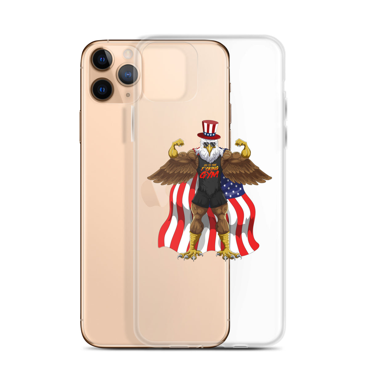 Flexing Bald Eagle Clear Case for iPhone®