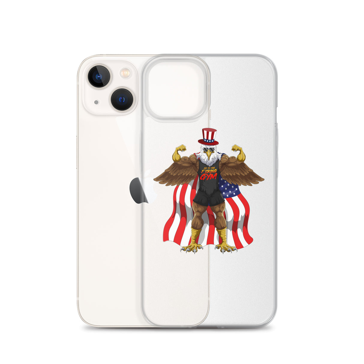 Flexing Bald Eagle Clear Case for iPhone®