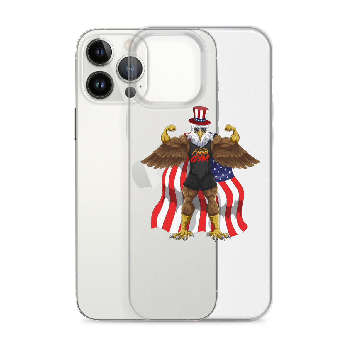 Flexing Bald Eagle Clear Case for iPhone®