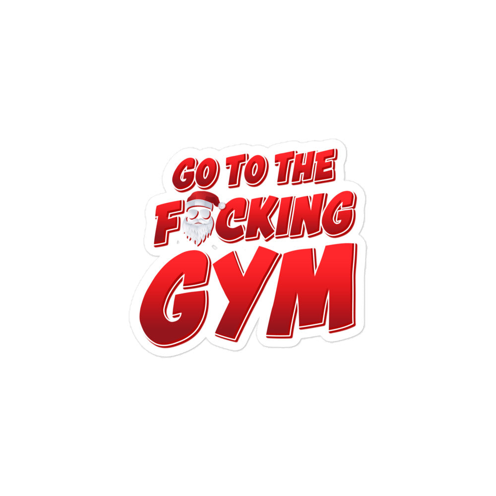 Go To The F*cking Gym Santa Sticker