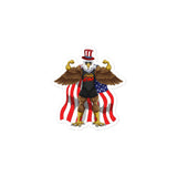 Flexing Bald Eagle Sticker