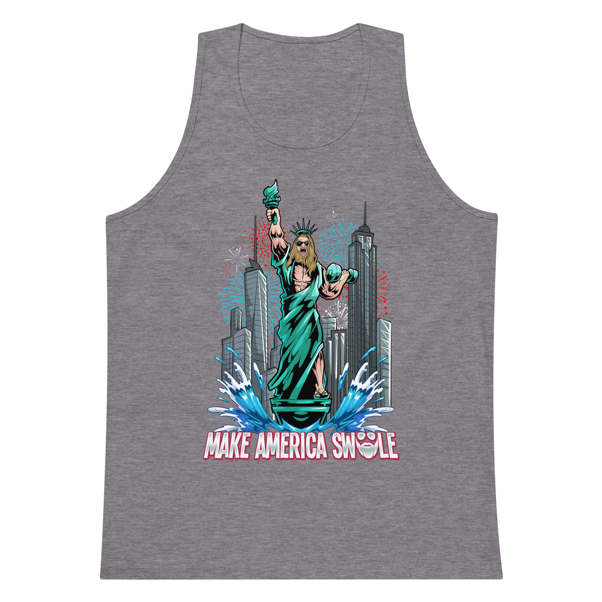 Make America Swole (Image) Premium Tank Top