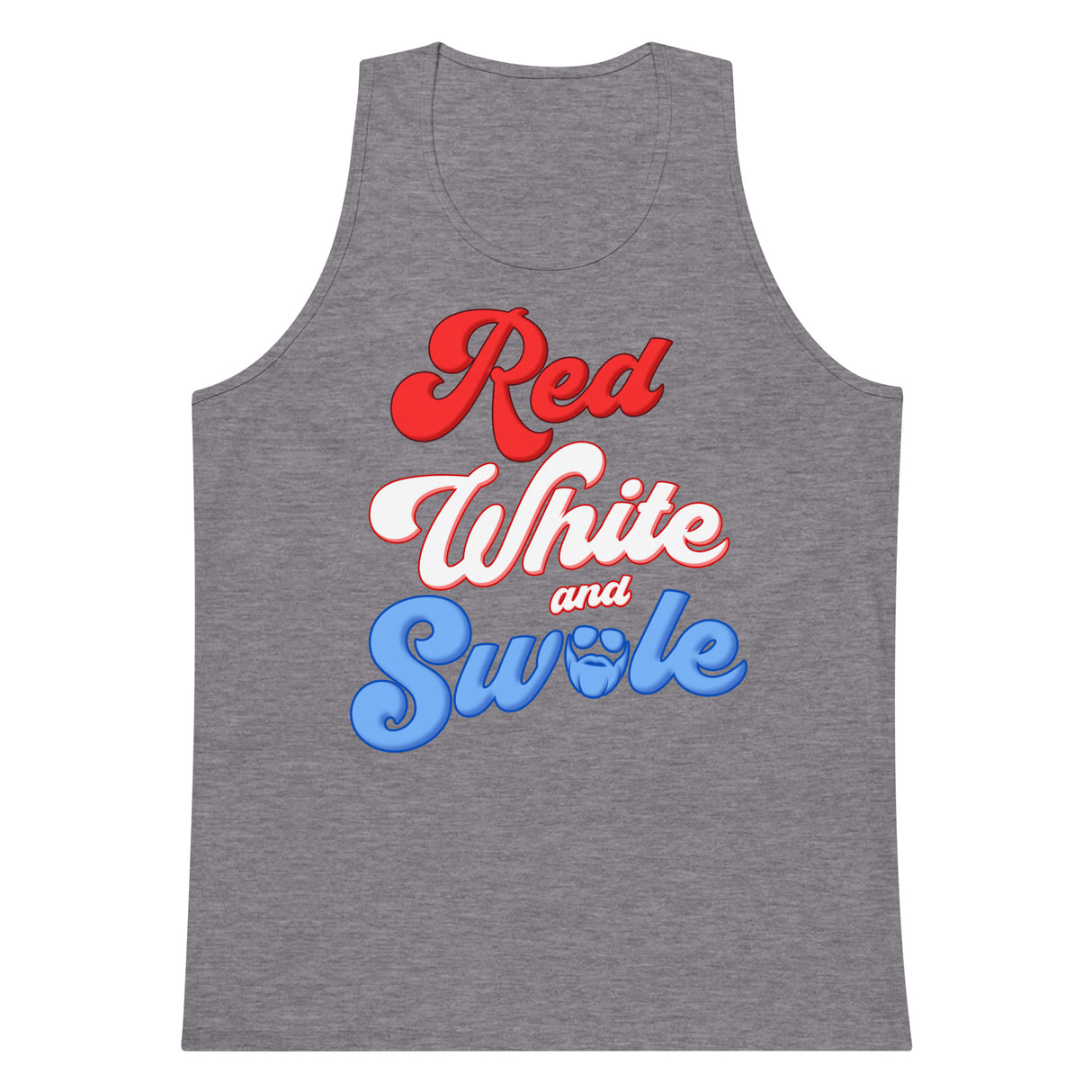 Red, White and Swole (Groovy) Premium Tank Top