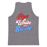 Red, White and Swole (Groovy) Premium Tank Top