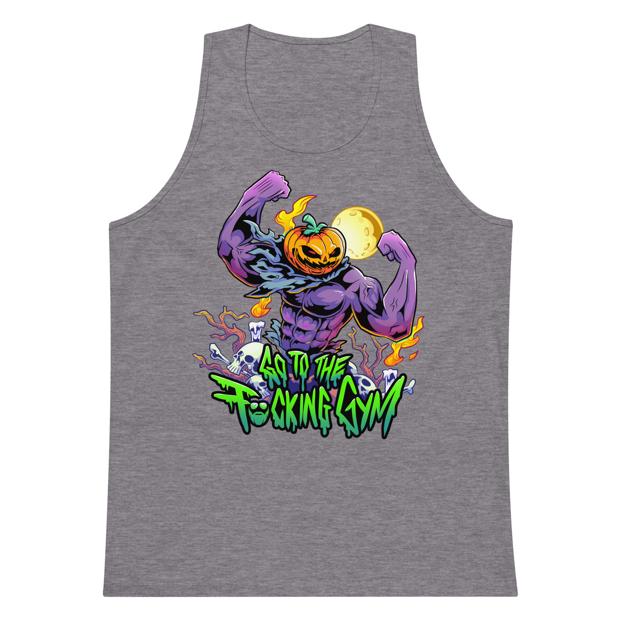 Pumpkin Head Go To The F*cking Gym Premium Tank Top