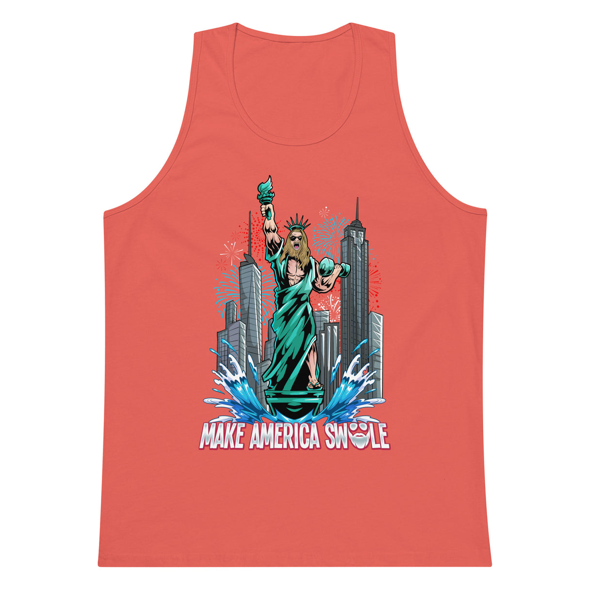Make America Swole (Image) Premium Tank Top