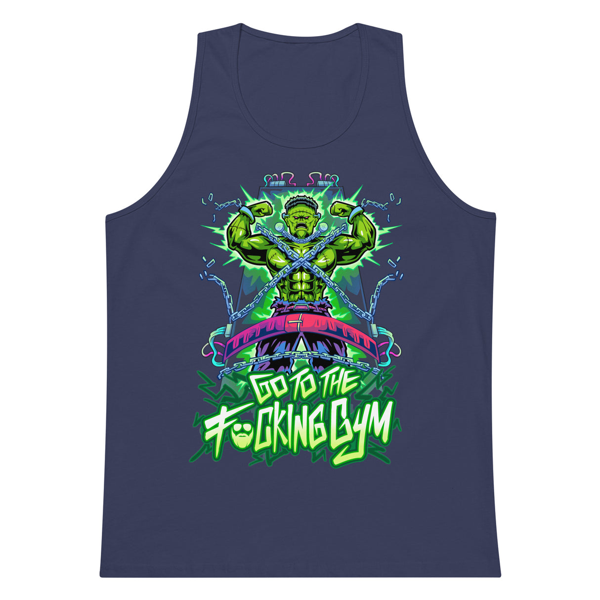 Frankenstein Go To The F*cking Gym Premium Tank Top