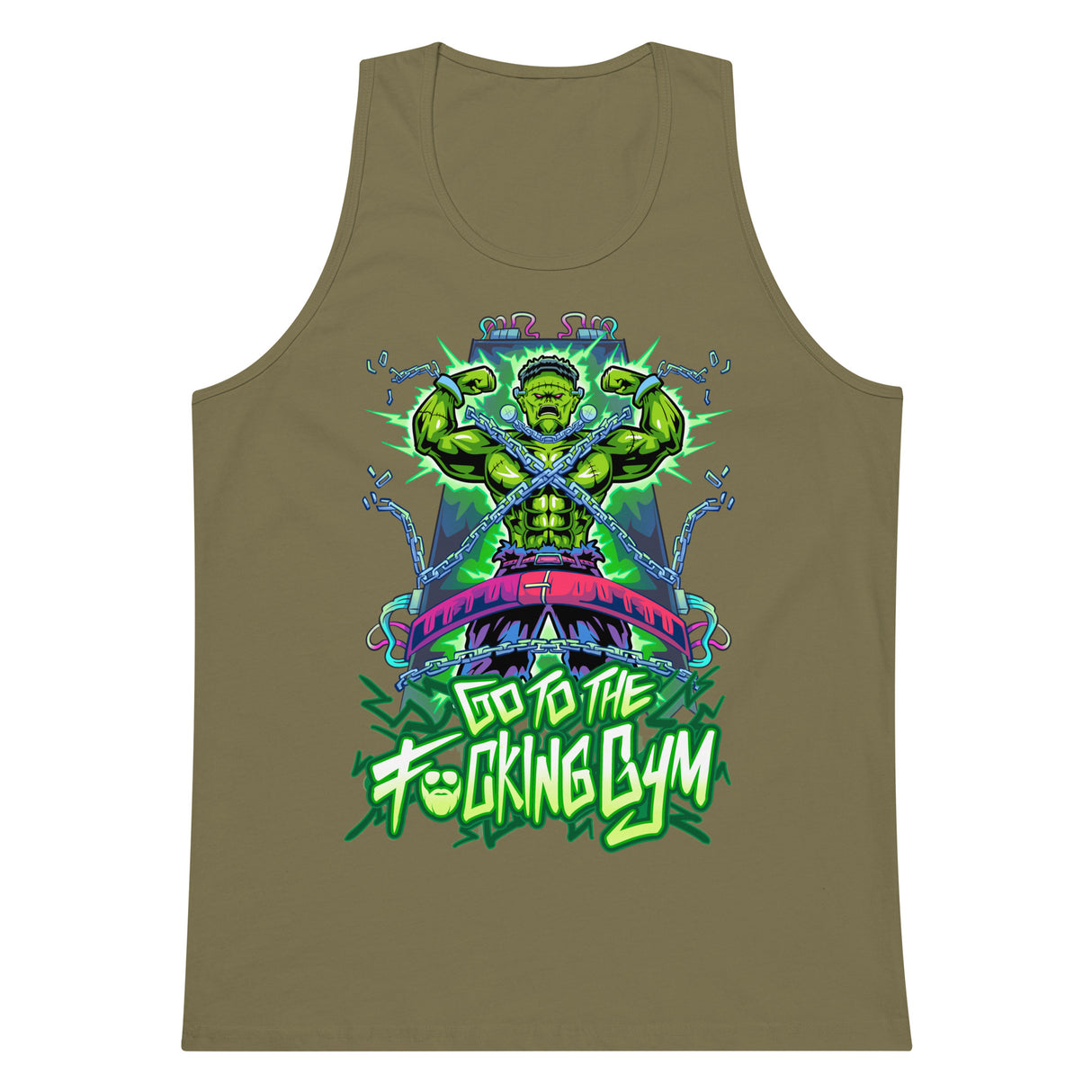 Frankenstein Go To The F*cking Gym Premium Tank Top