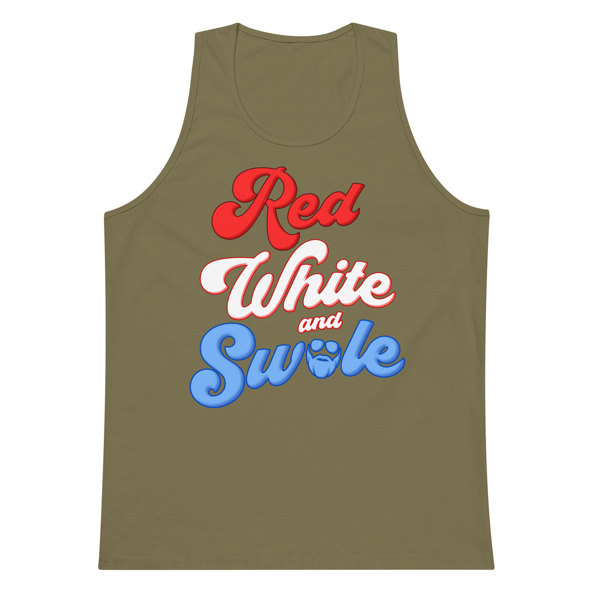 Red, White and Swole (Groovy) Premium Tank Top