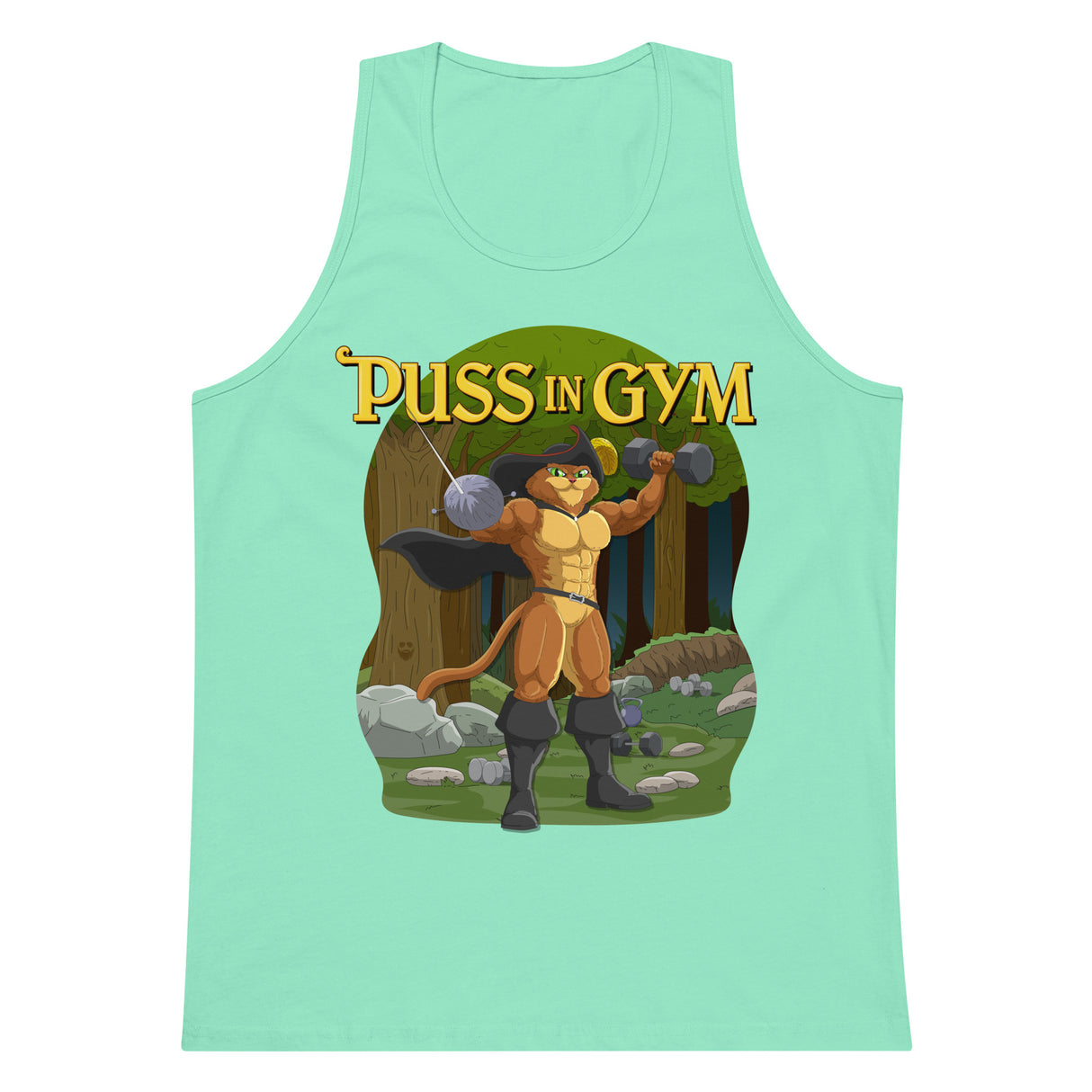 Puss In Gym Premium Tank Top