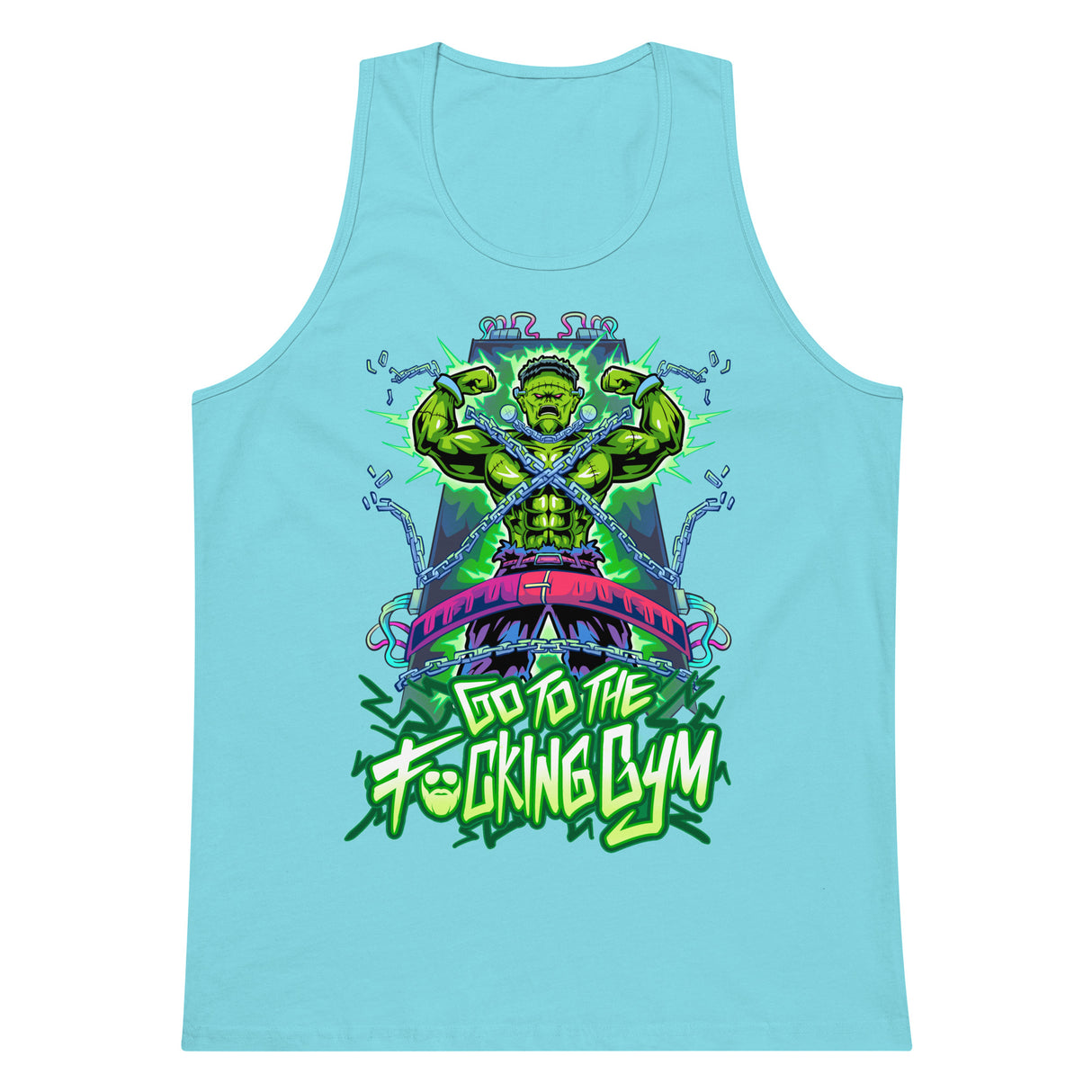 Frankenstein Go To The F*cking Gym Premium Tank Top