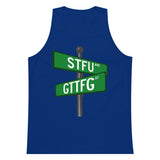 Corner of STFU and GTTFG Premium Tank Top