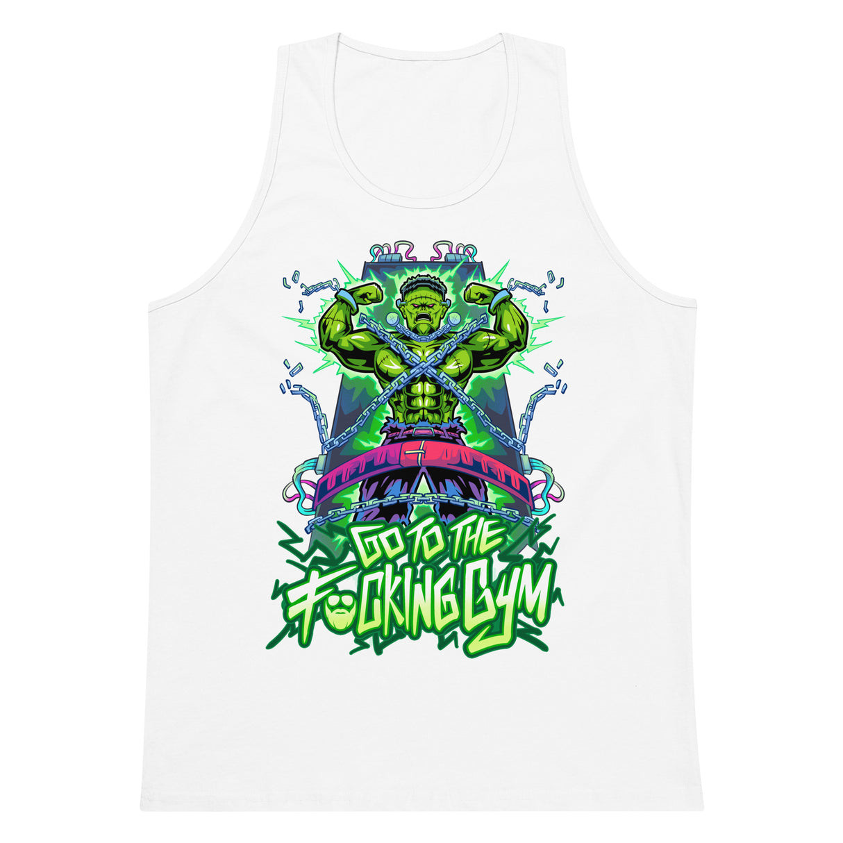 Frankenstein Go To The F*cking Gym Premium Tank Top