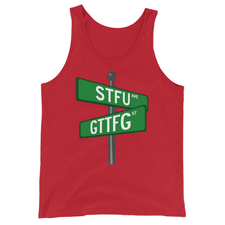 Corner of STFU and GTTFG Tank Top