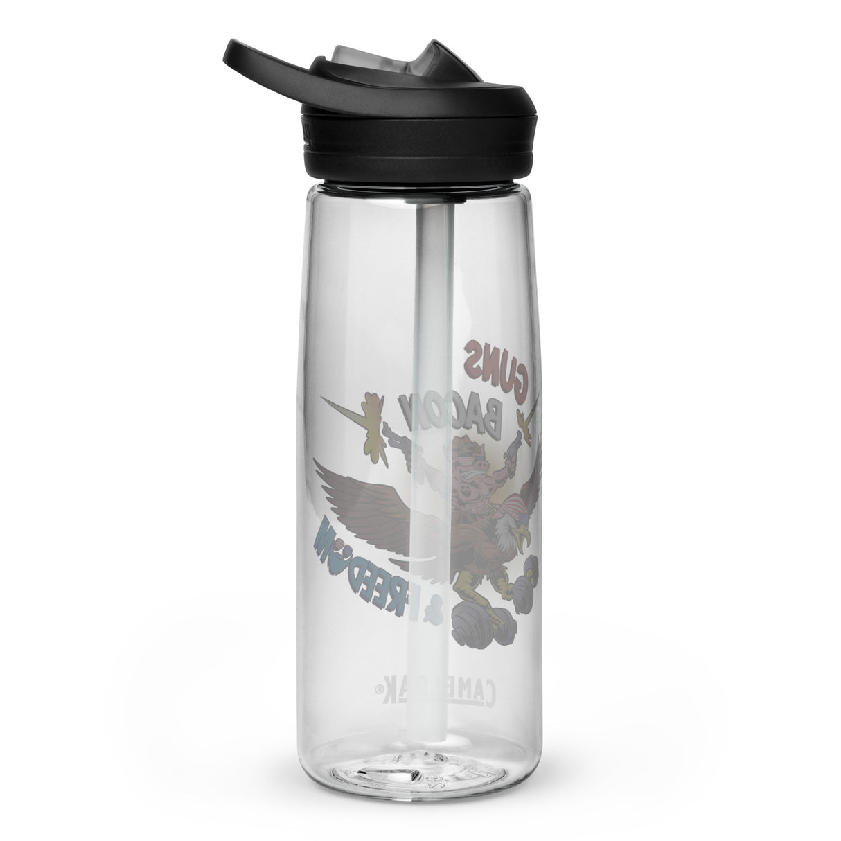 Guns, Bacon & Freedom (Image) Water Bottle