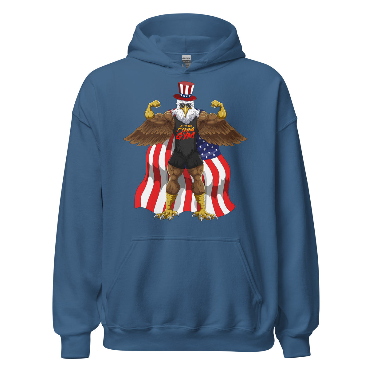 Flexing Bald Eagle Hoodie