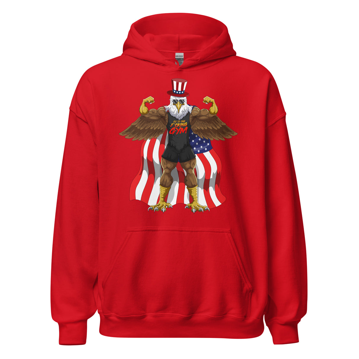 Flexing Bald Eagle Hoodie