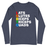 Muscle Alphabet Long Sleeve T-Shirt