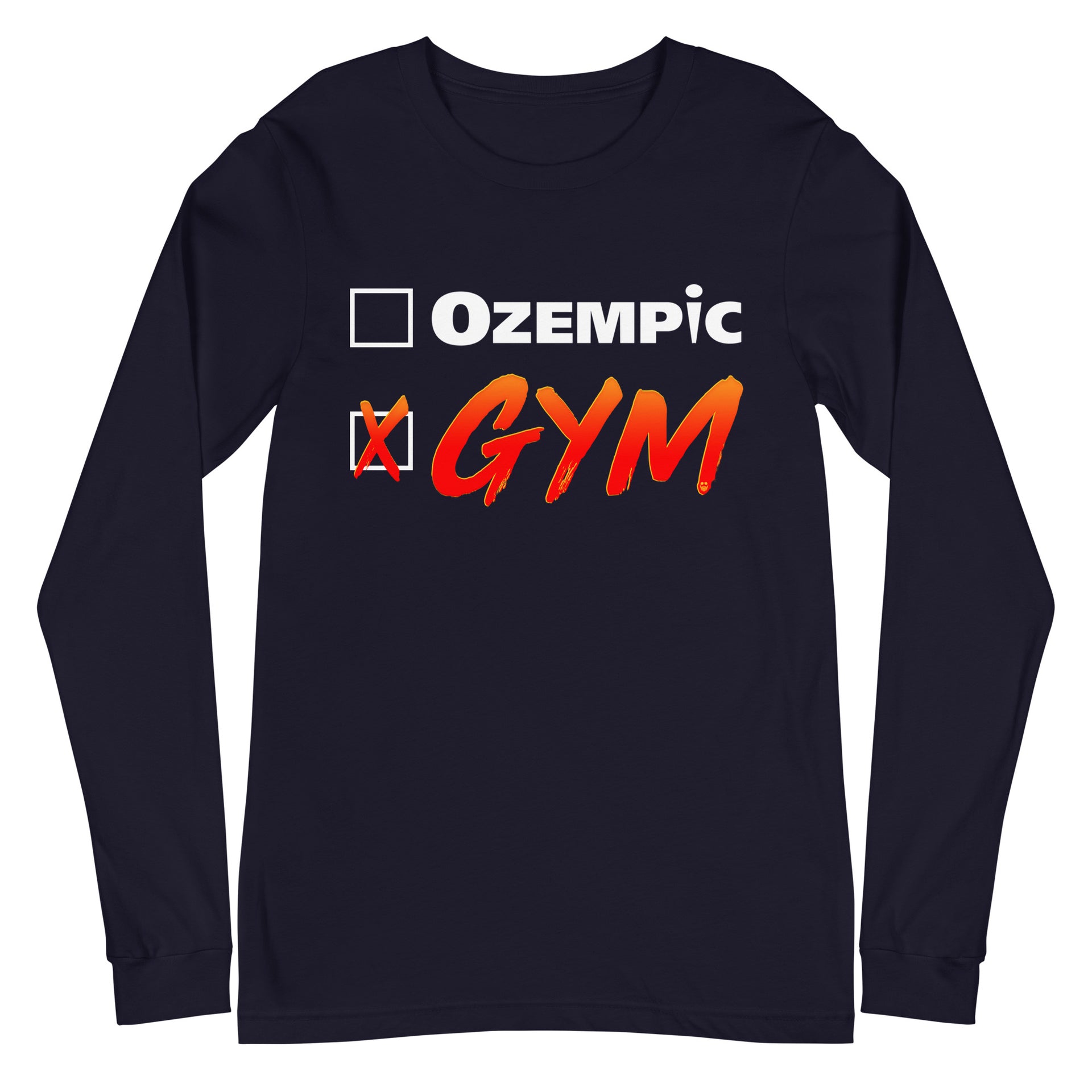 Gym > Ozempic Long Sleeve T-Shirt Navy / XL