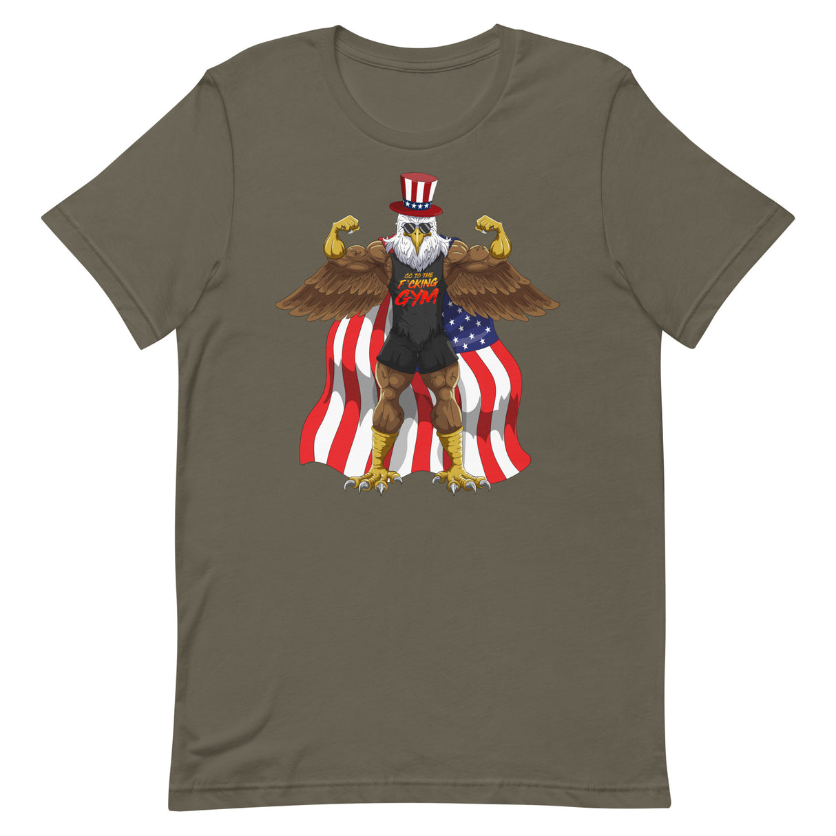 Flexing Bald Eagle Go To The F*cking Gym T-Shirt