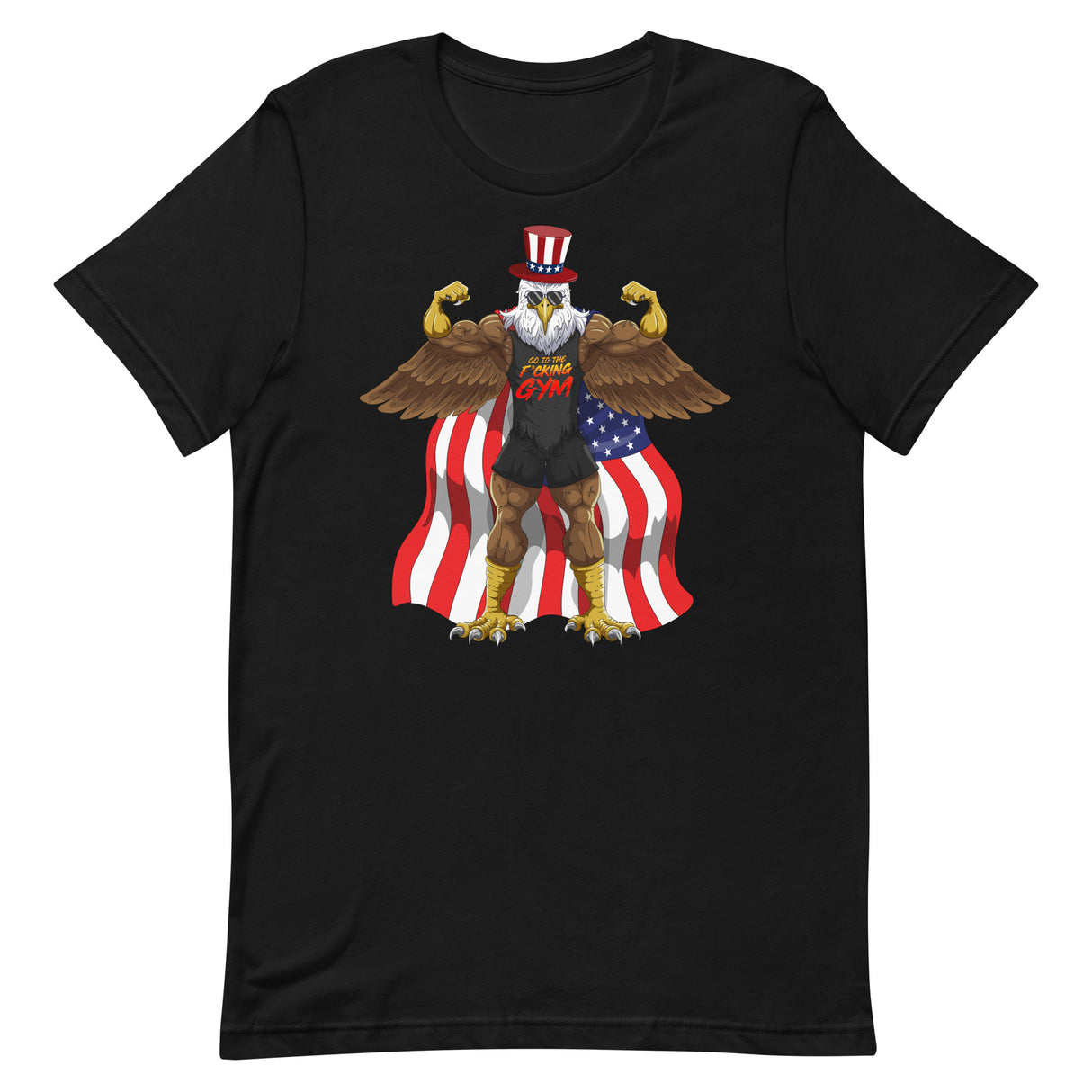 Flexing Bald Eagle Go To The F*cking Gym T-Shirt