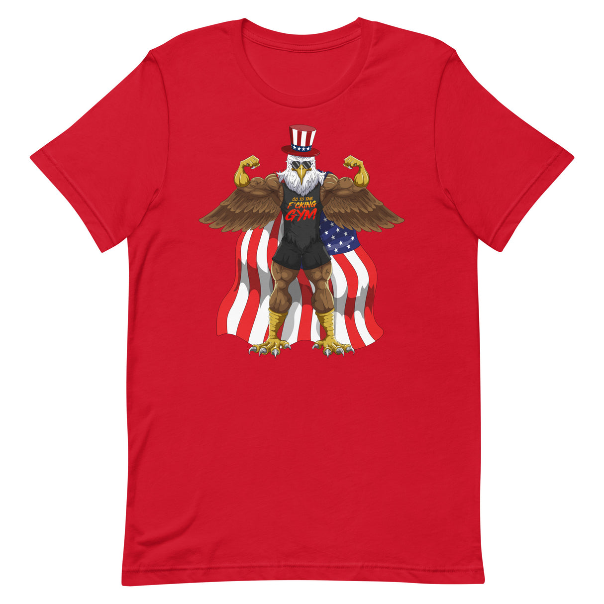 Flexing Bald Eagle Go To The F*cking Gym T-Shirt