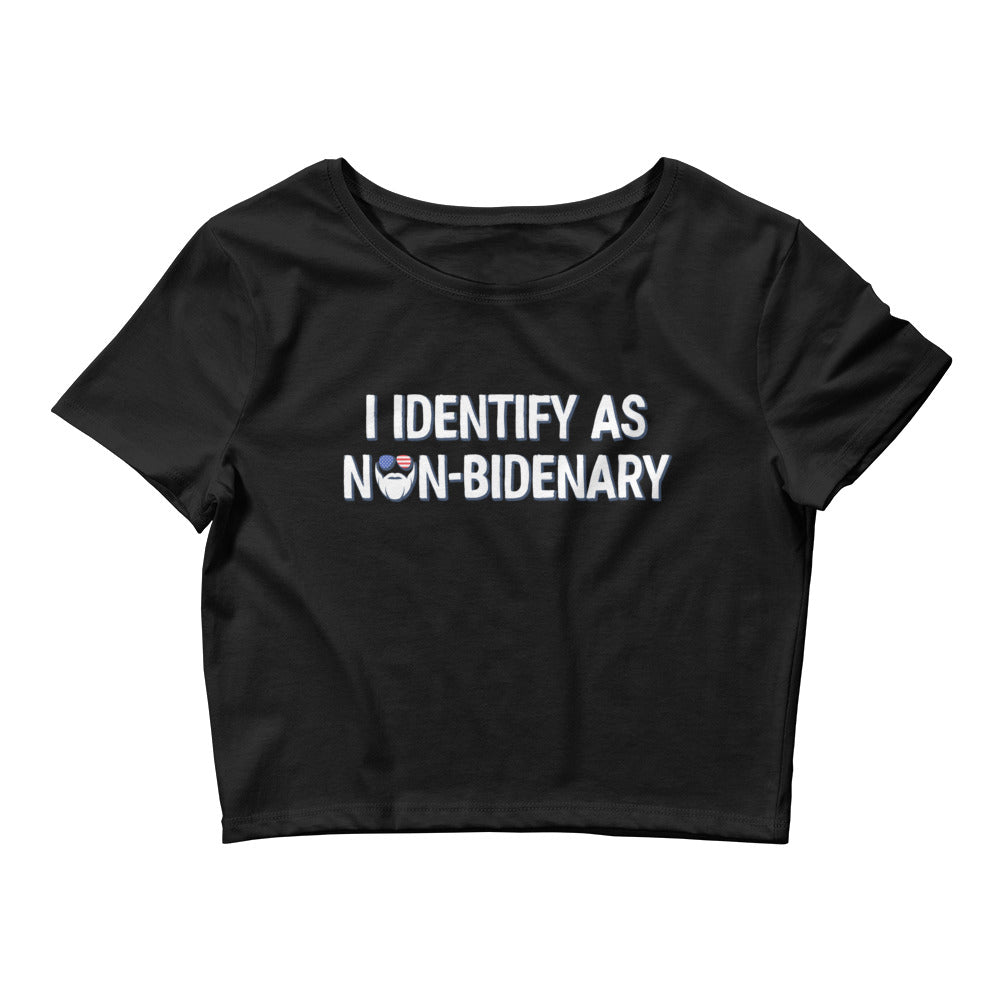 I Identify As Non-Bidenary Women’s Crop Tee