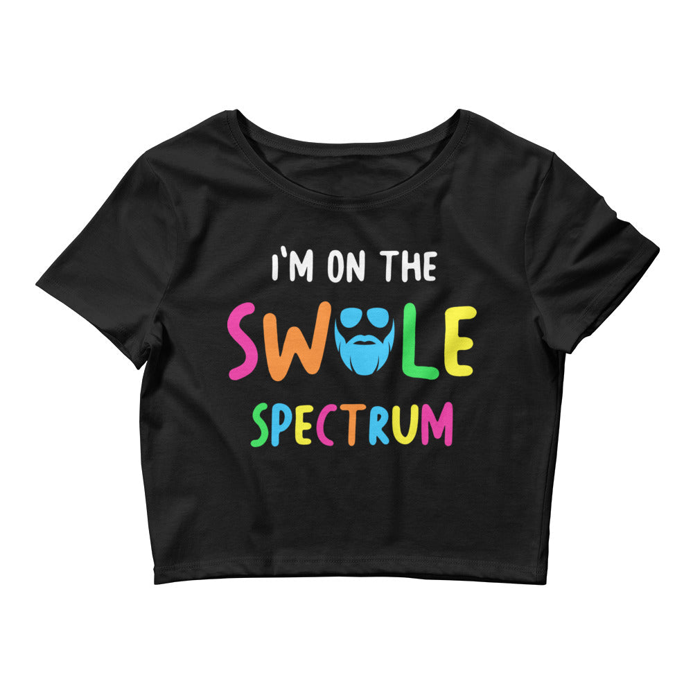 I'm On The Swole Spectrum Fitted Crop Top