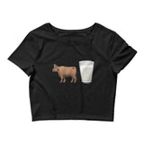 Bull Milk Fitted Crop Top