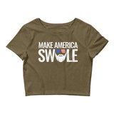 Make America Swole (Text) Women’s Crop Tee
