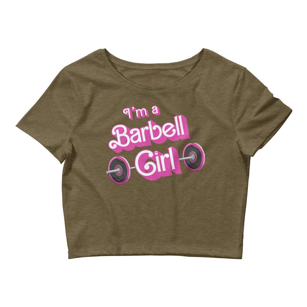 I'm a Barbell Girl Fitted Crop Top