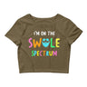 I'm On The Swole Spectrum Fitted Crop Top