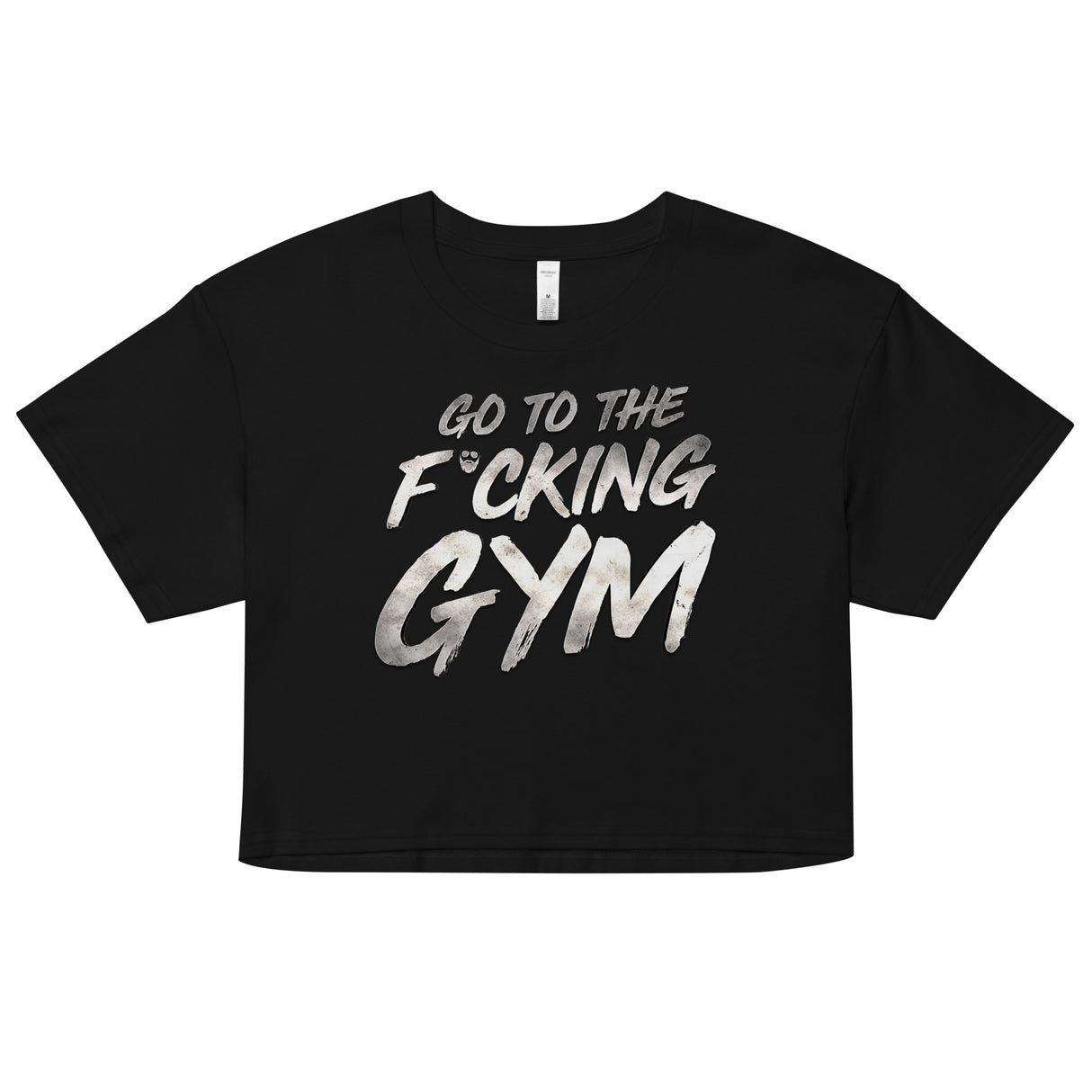 Go To The F*cking Gym Steel Loose Crop Top