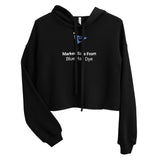 Marked Safe From Blue Hair Dye Crop Hoodie