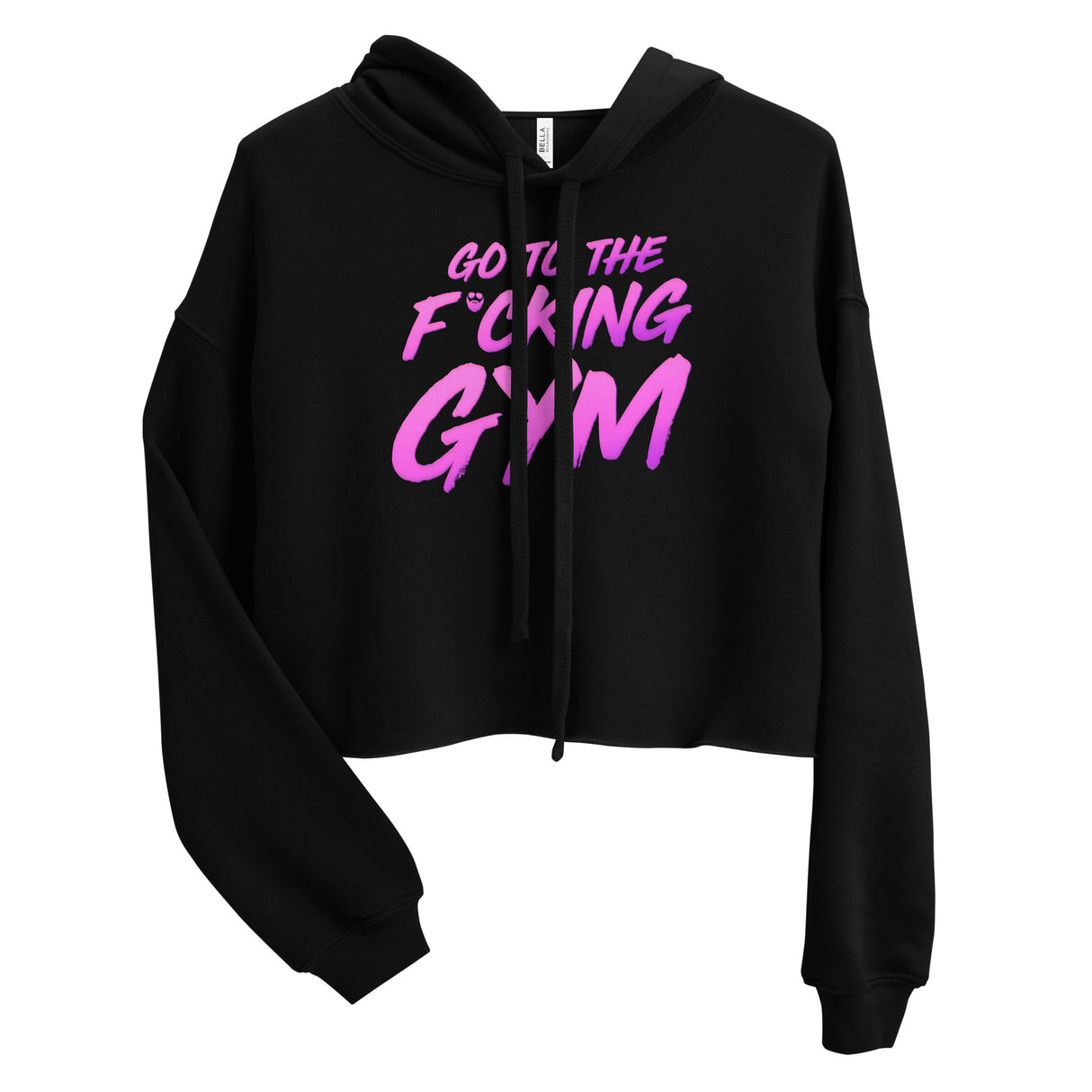 Go To The F*cking Gym Magenta Crop Hoodie